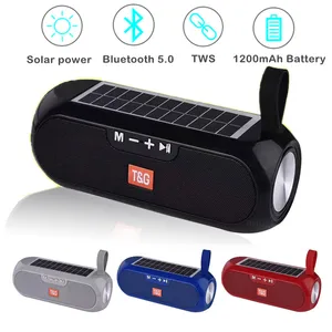 bluetooth speakers portable column wireless stereo music box solar power bank boombox mp3 loudspeaker outdoor waterproof speaker free global shipping