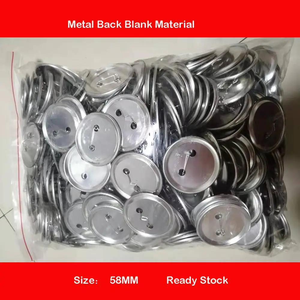 Металлическая Булавка сзади 2000 комплектов 58 мм пустой материал пуговицы значки