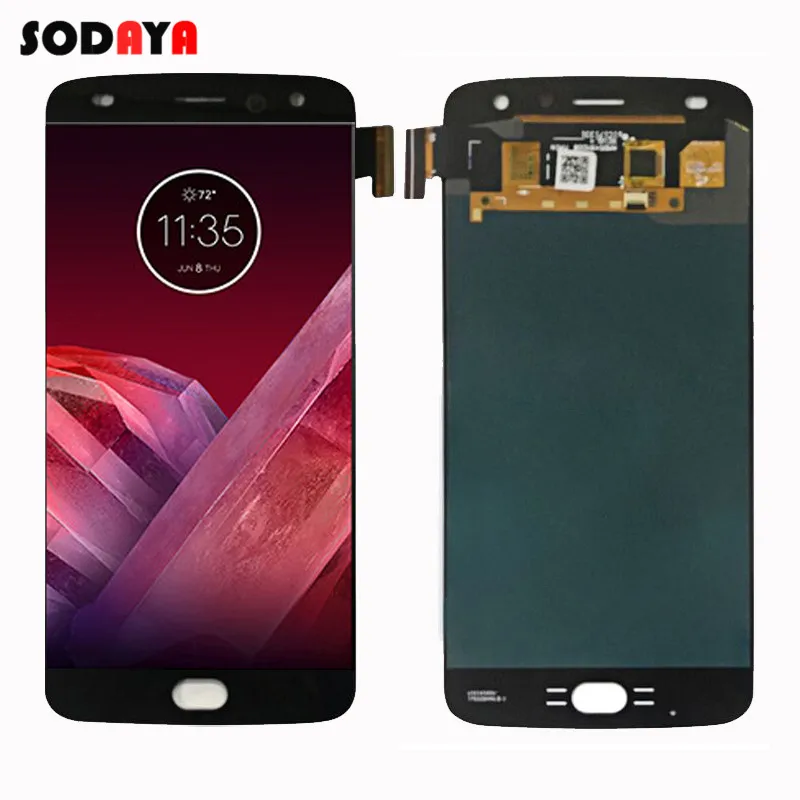 Черный Белый для Motorola Moto Z2 Play lcd XT1710 lcd дисплей кодирующий преобразователь сенсорного экрана в сборе
