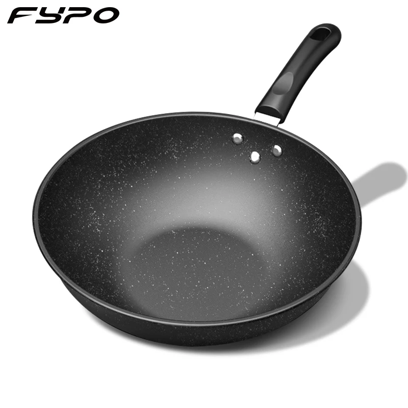

28cm/30cm/32cm/34cm Wok Pan Non-stick Frying Pan Cauldron Skillet Induction cooker Egg Pans Pancake Pots Steak Pan Cookware