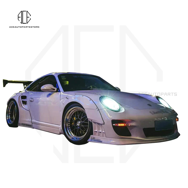 Подходит для Porsche-997 передний задний бампер из стекловолокна губы колеса боковая