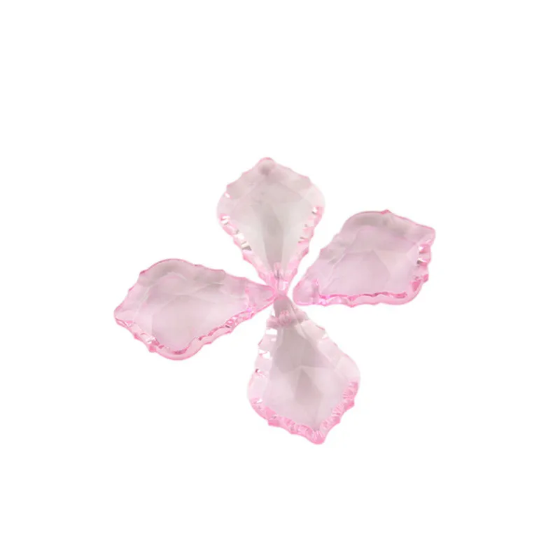 Различные цвета 38 мм одно отверстие хрустальная люстра кленовый лист стекло