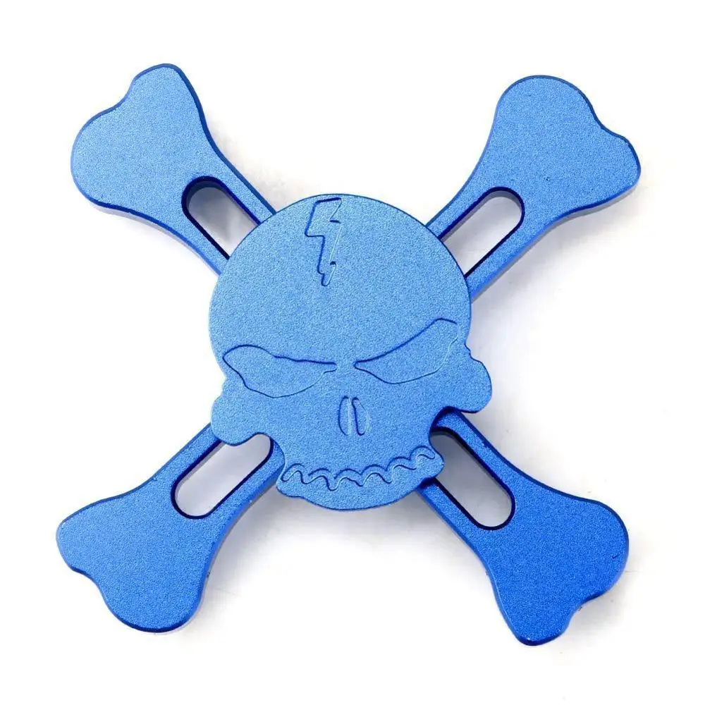 Череп из алюминиевого сплава гироскоп для пальцев Спиннер рук Игрушка фокус Три