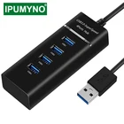 Usb-хаб 3,0 мульти 3.1 Тип C 4 порта для компьютера ПК ноутбук аксессуары USB 3 концентратор с светодиодный OTG адаптер сплиттер