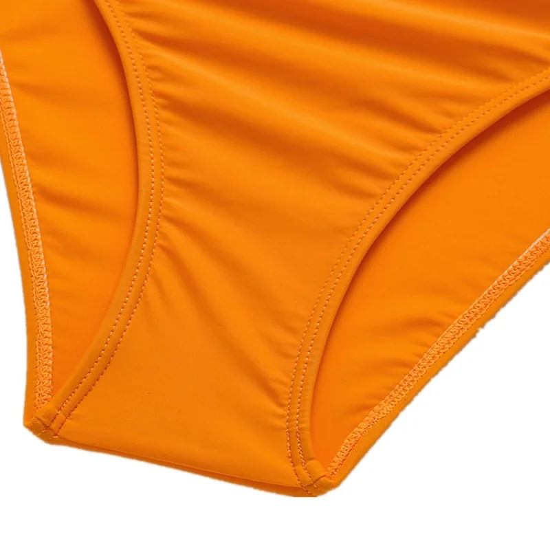 

Solid color one piece Bikini Short sleeve Swimsuit Women High neck Swimwear Female monokini bathing suit Swim bodysuit 2021 New