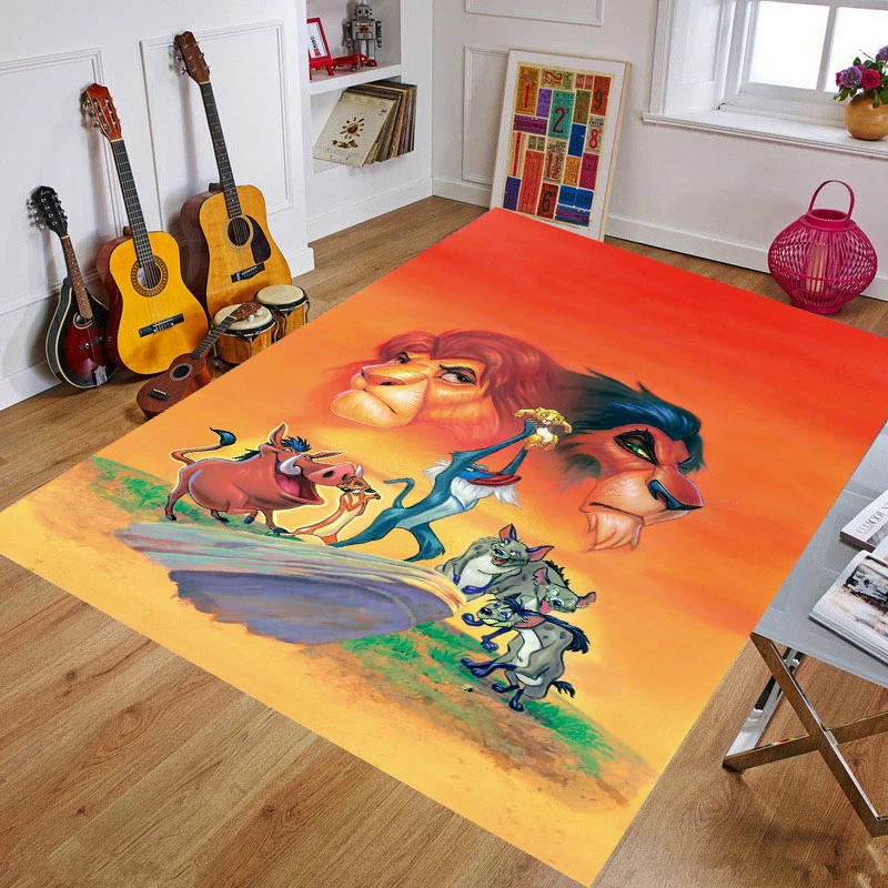 

Disney Kids Play Mat Simba Pattern Soft 3D Printed Rugs Anti-slip Large Rug Carpet for Living Room Decor Baby Activity Doormat