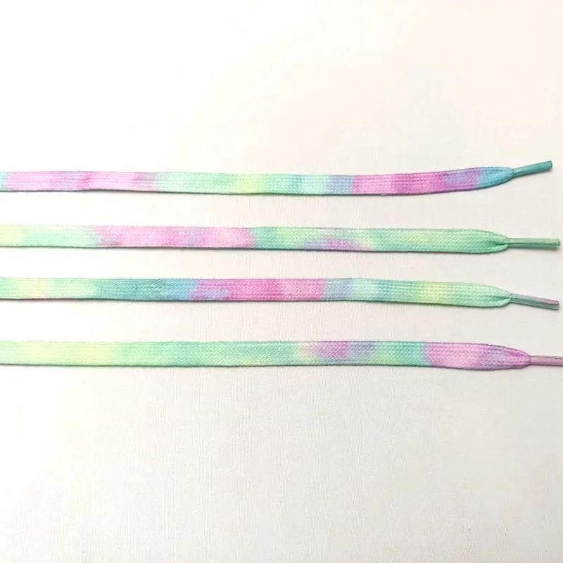 

1Pair Tie-dyed shoelaces AF1 sneakers shoelace basketball shoes fashion personality color sports flat shoes lace rope wholesale