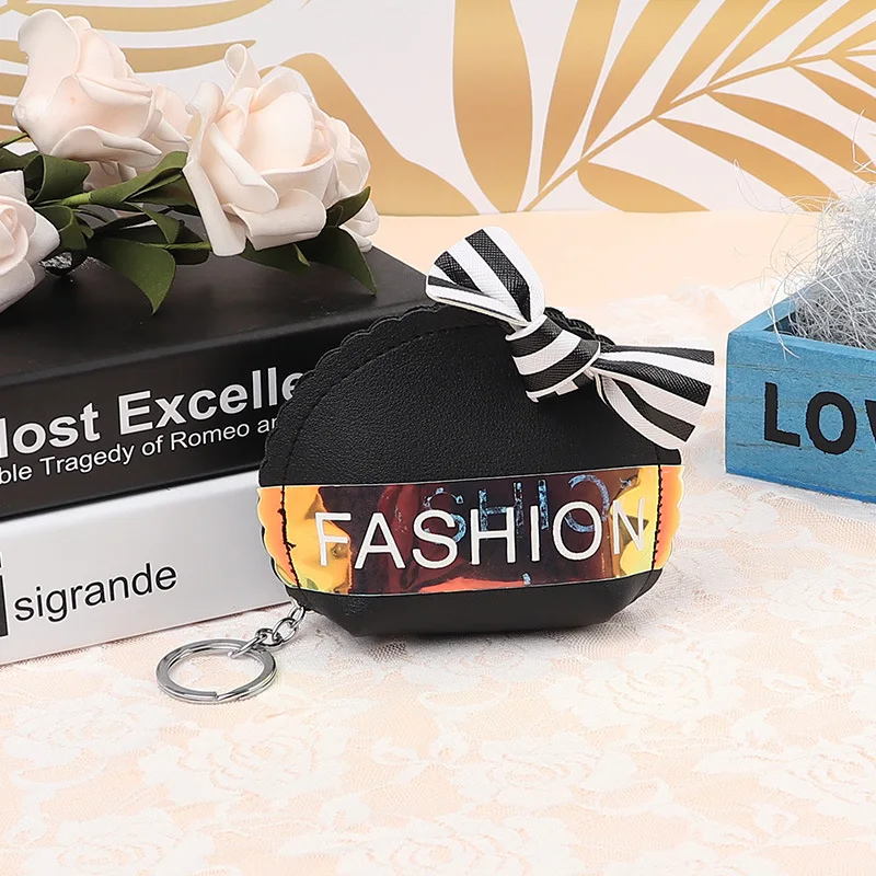 Модные креативные брелки для ключей с лазерным покрытием из искусственной кожи