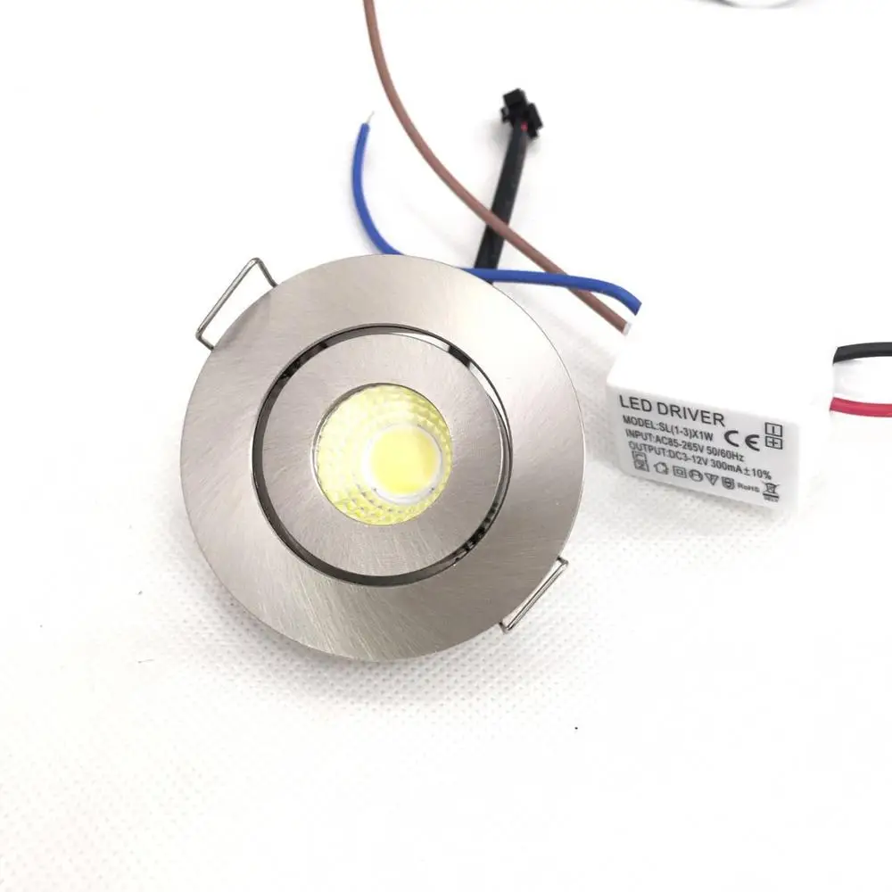 20 шт./лот 3 Вт Мини светодиодный потолочный светильник для шкафа 12 В постоянного