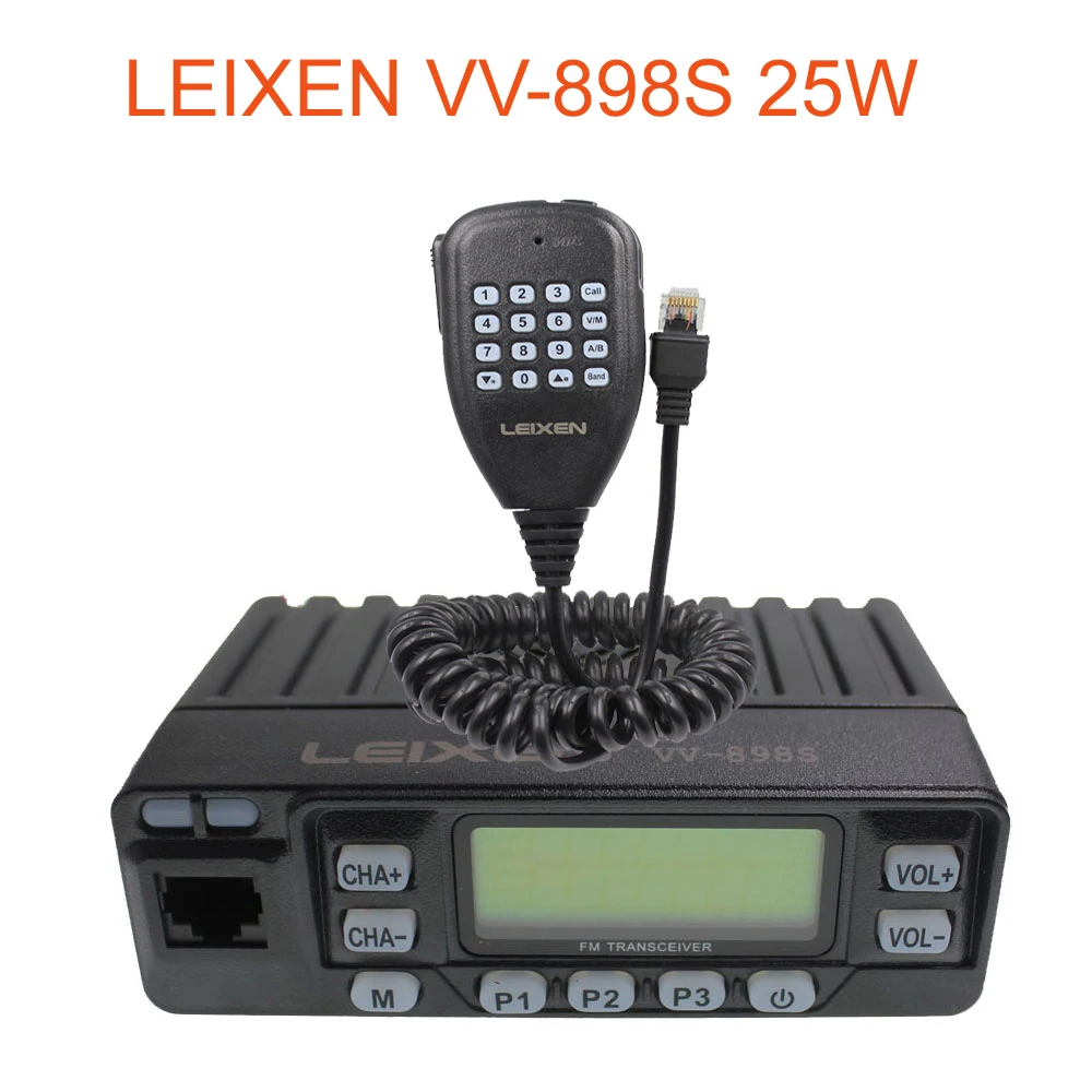 VV-898S-25W Автомобильное радио VV-898S 25 Вт LEIXEN двухдиапазонный 144/430MHz мобильный трансивер любительский VV898S радиоприемник двухстороннее радио - Цвет: VV-898S-25W