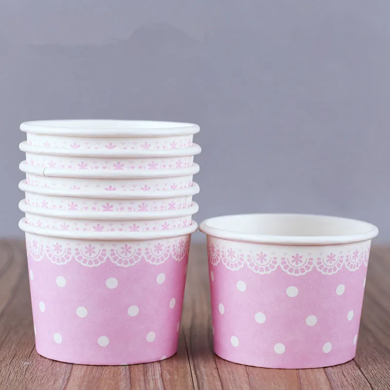 50 шт Высокое качество 120 мл Мороженое Для Изготовления Бумажных мисок ребенок