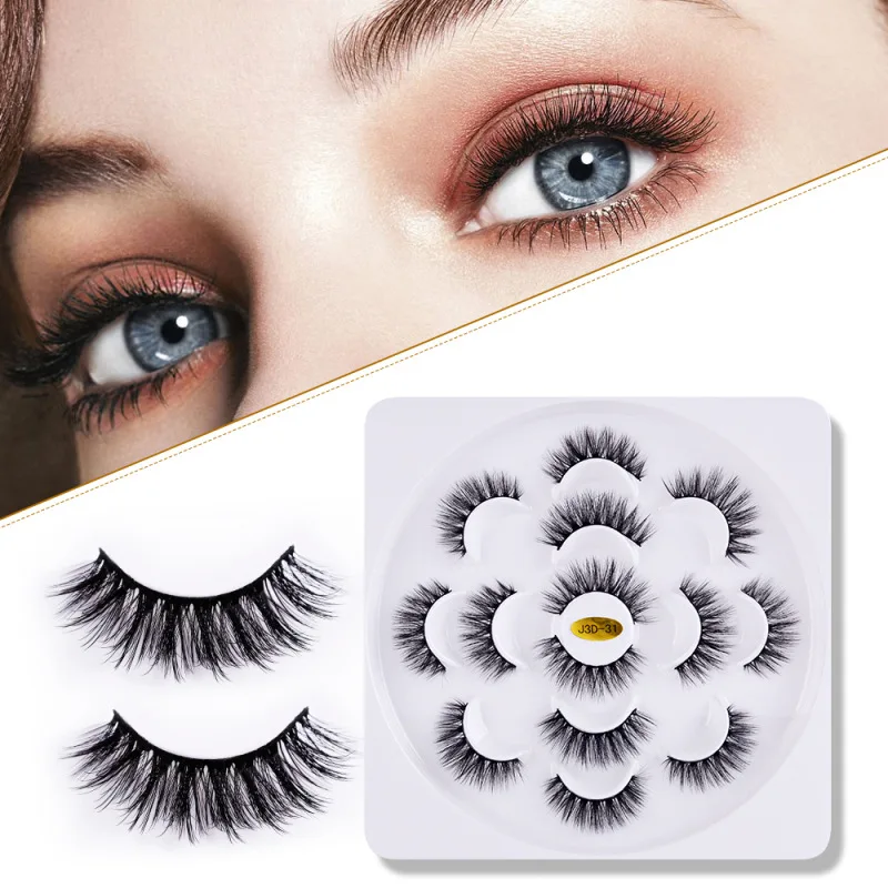 Инструменты для макияжа глаз высокого качества 7 пар пластина Лотус 3D норковые