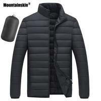 mountainskin new mens parka coat light cotton jackets winter autumn fashion thermal casual coats mens brand clothing sa749