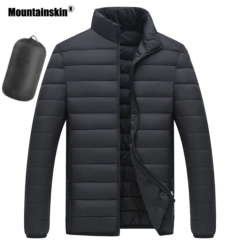 Мужская Легкая парка Mountainskin Повседневная теплая хлопковая куртка брендовая