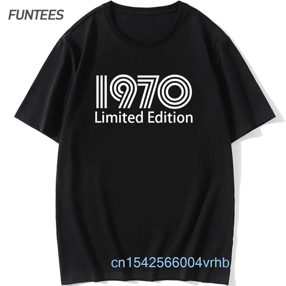 

Made in 1970 Birthday T Shirt Cotton Vintage Born In 1970 Limited Edition Design T-Shirts All Original Parts Gift Idea Tees