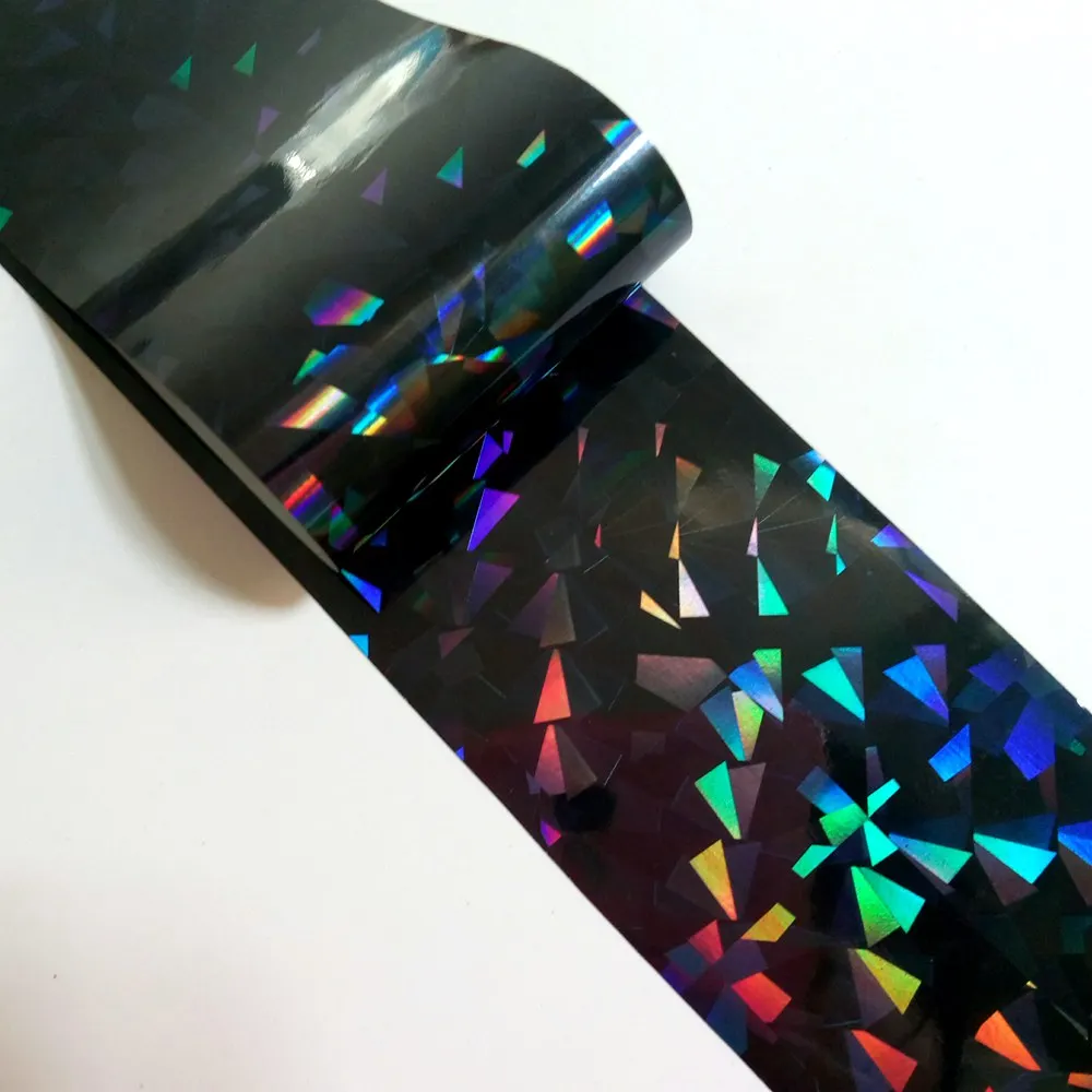 

100CM Holographic Nail Sticker For Design Laser Broken Glass Nails Transfer Foil DIY Full Cover Decals Tips Manicure Tools