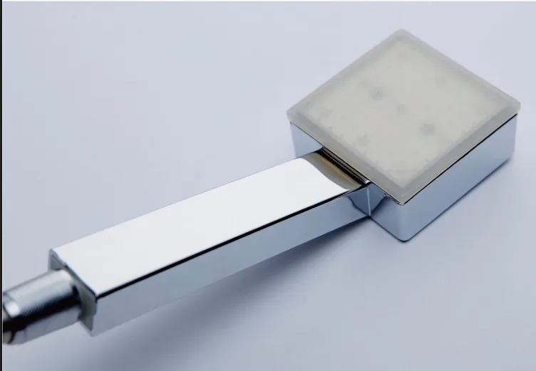 Душевая головка светодиодная температура 9LED квадратная душевая ультра-яркая