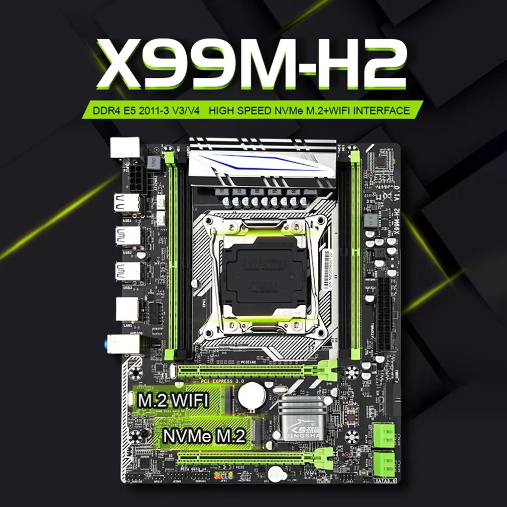 New Product X99 Motherboard Lga 2011-3 Socket Support E5 V3 V4 Cpu and 4*DDR4 ECC REG RAM With 2*PCIE-16X SSD M.2 NVME, Wifi