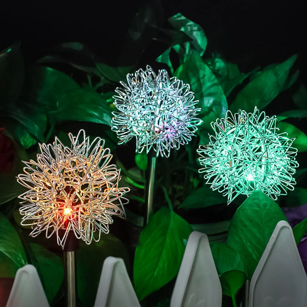 

4pcs LED Solar Light Dandelion Lights Outdoor Waterproof Garden String Lawn Stakes Lamps Yard Art for Home Courtyard Decoration