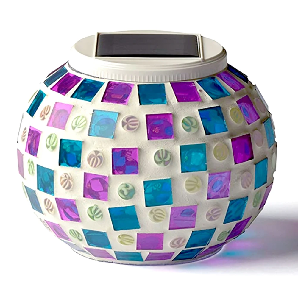 Меняющие цвет светильники на солнечной батарее мозаичный стеклянный шар