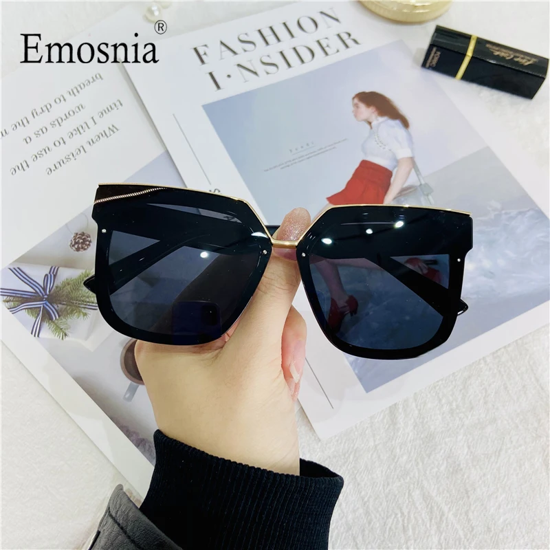 2021 Модные солнцезащитные очки с квадратной большой оправой для женщин и мужчин