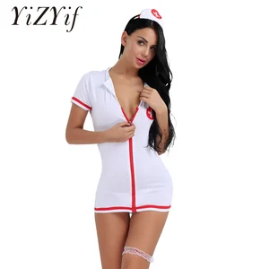 YiZYiF порно женщины медсестра комбинация Косплей сексуальный костюм больницы комплекты нижнего белья горячая эротическая сексуальная униформа медсестра Хэллоуин ролевые игры