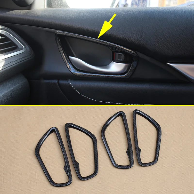 Подходит для Honda Civic Sedan 10th накладка на внутреннюю дверную ручку Trim mould 2016 2017 2018 2019