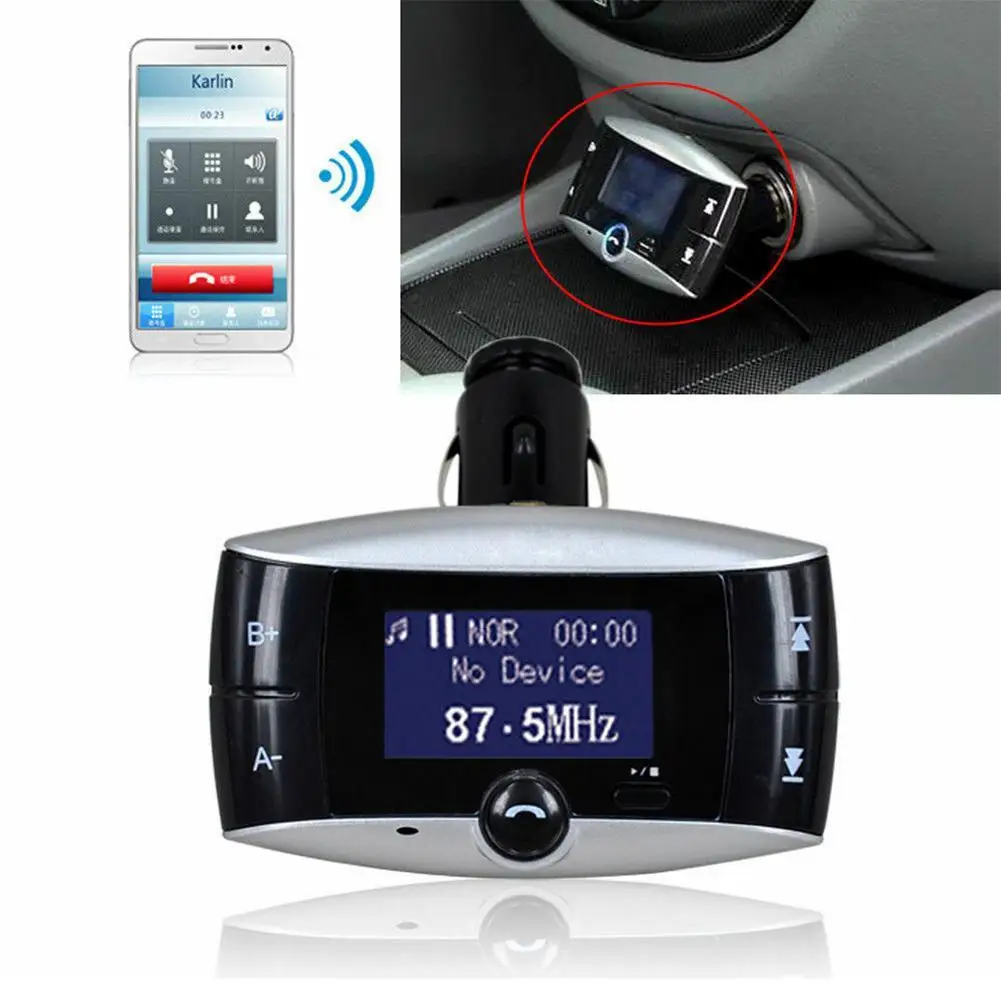 Bluetooth беспроводной FM трансмиттер модулятор Автомобильный комплект MP3 плеер SD USB