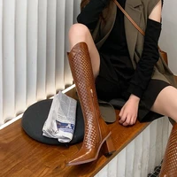 women s sandals summer new western cowboy boots high pointed knight long hollow breathable boots