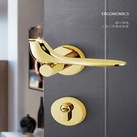 gold bird modern minimalist split door lock set bedroom interior door handle door lock door hardware handles with lock body