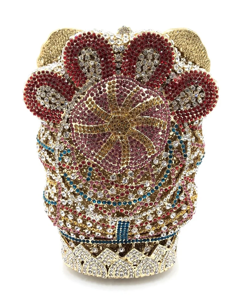Bee In Fly 3D Thai Buddhism Elephant Crystal Women Evening Clutch Bags Wedding Formal Dinner Handbags and Purses Party Bag | Багаж и сумки