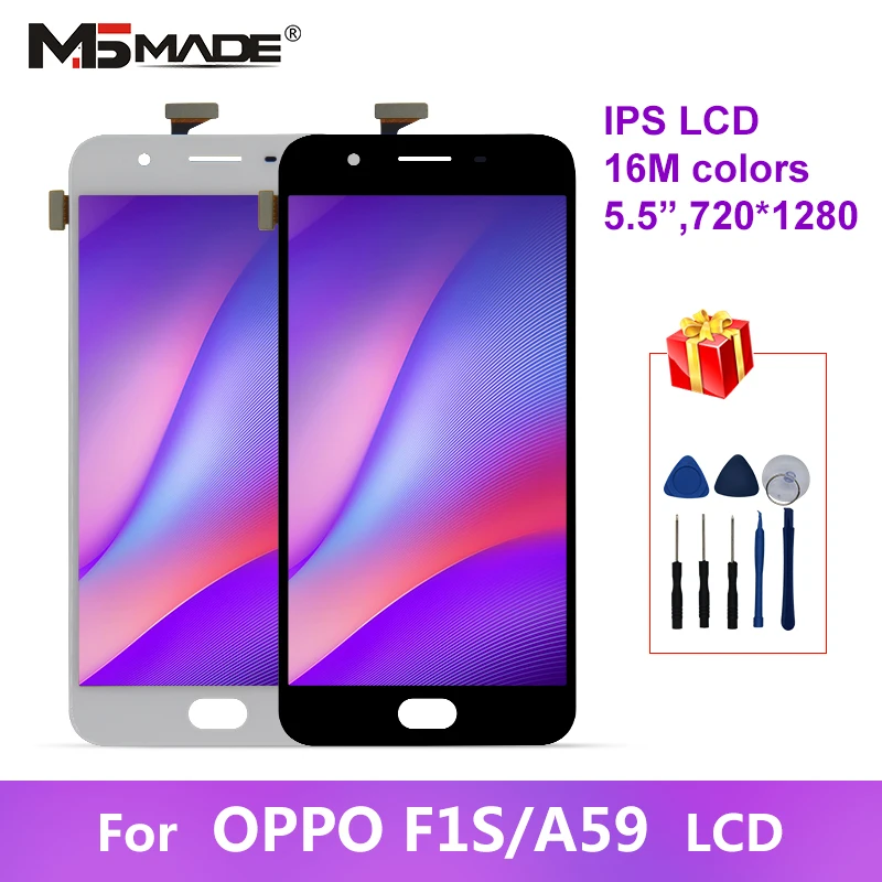 Для OPPO F1S A59 ЖК-дисплей сенсорный экран дигитайзер Запасные части для сборки с рамкой для OPPO F1S дисплей
