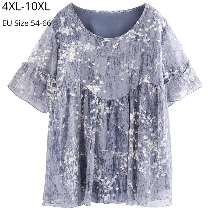 Женская футболка размера плюс 10XL 8XL 6XL 4XL Российские размеры 66 62 58 54 с короткими