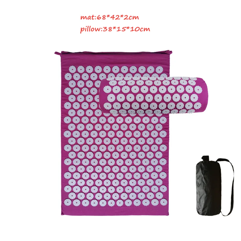 Массажный коврик для фитнеса подушка йоги снятия стресса боли в спине и теле