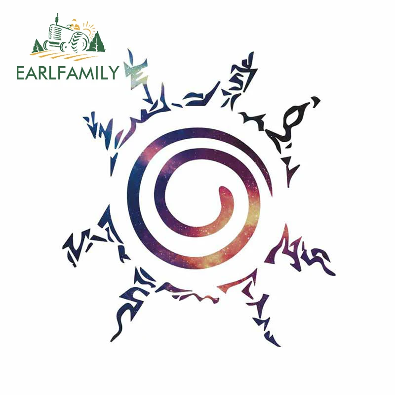 

EARLFAMILY 13cm x 11.9cm for Seal of Uzumaki Vinyl Car Stickers Waterproof Anime Laptop Scratch-proof Custom Printing Decal