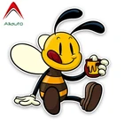 Забавная Автомобильная наклейка Aliauto, милая жадная пчела, украшение для автомобиля, мотоцикла, холодильника, стола, ноутбука, мультяшная наклейка из ПВХ, 13 см * 12 см