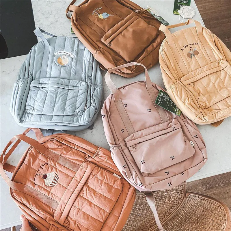 Brand Kids School Bags Beautiful Vintage Style Toddler Boy Girl Backpacks Children Brand Bags Cake Cherry Banana orange backpack