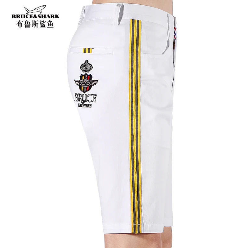 

Bruce &Shark New Summer Men Shorts Casual Fashion Stretch 97%Cotton Men Pants Short Super design Top Quality Male trousers big