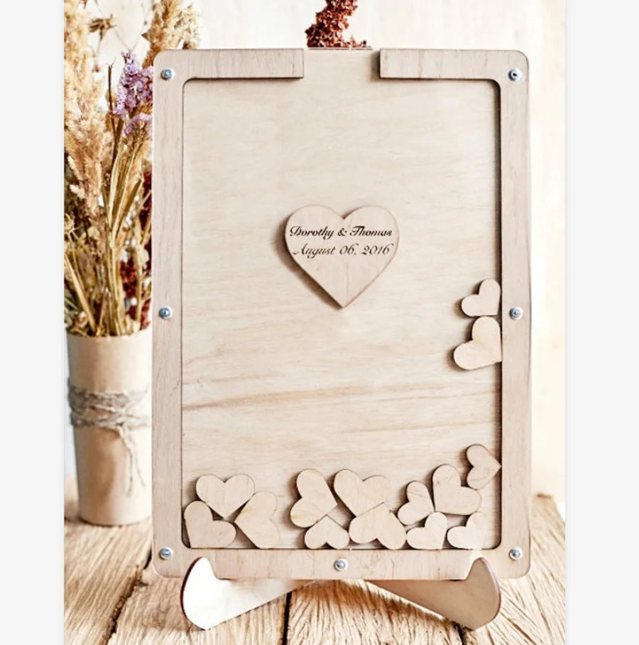 Деревянная висячая коробка под заказ гостевая книга деревенская Свадебная