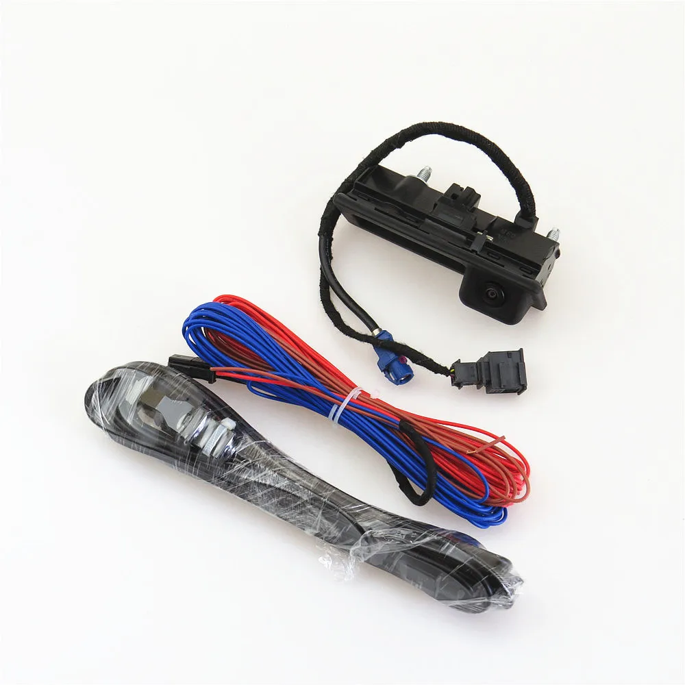 

RWSYPL Car RGB Reversing Rear View Camera RVC & Cable Harness Set For Passat B7 Tiguan RCD510 RNS510 RNS315 RNS310 56D 827 566 A