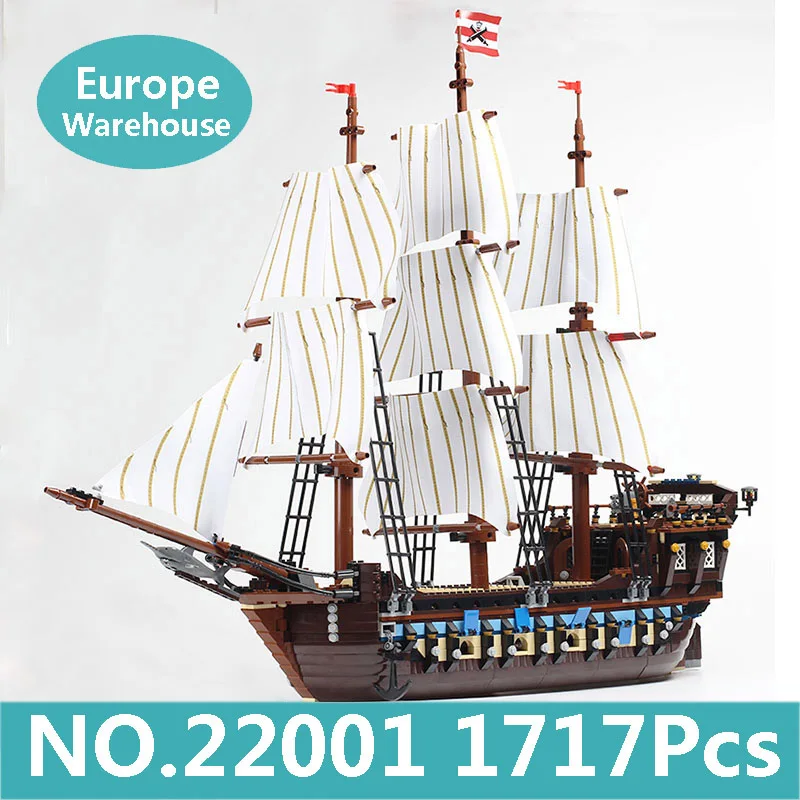 22001 Lepinblocks King Bricks 16016 22001 Летающий Dutchman Императорский флагманский Пираты Карибского моря корабль строительные блоки Набор фильм игрушки подарок - Цвет: 22001