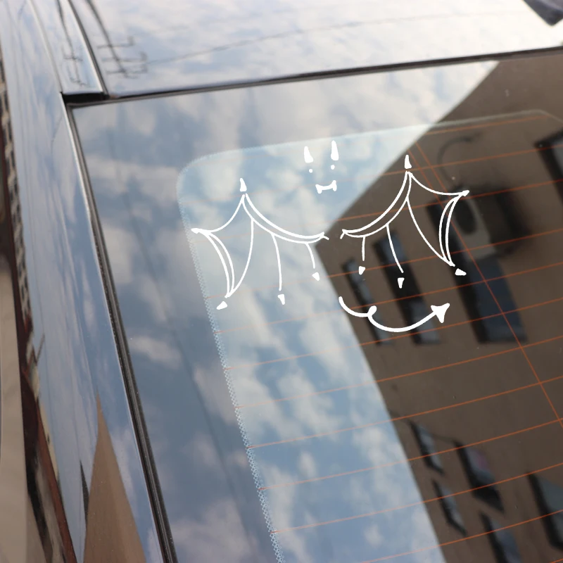 

YJZT 16.3CM*11.5CM Bat Cartoon Creative Pattern Vinyl Decal Car Trunk Decor Car Sticker Black/Silver C4-2593