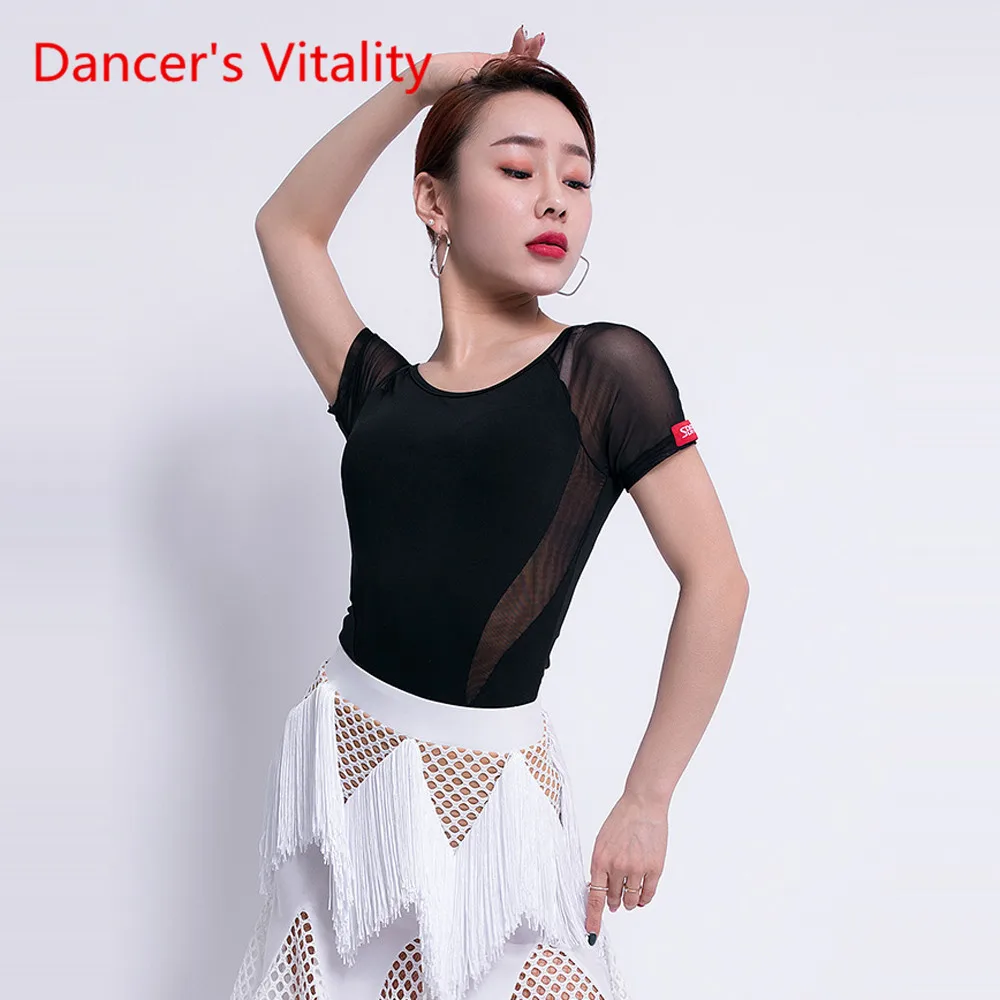 Новые латинские танцы женские взрослые сексуальные топы с коротким рукавом
