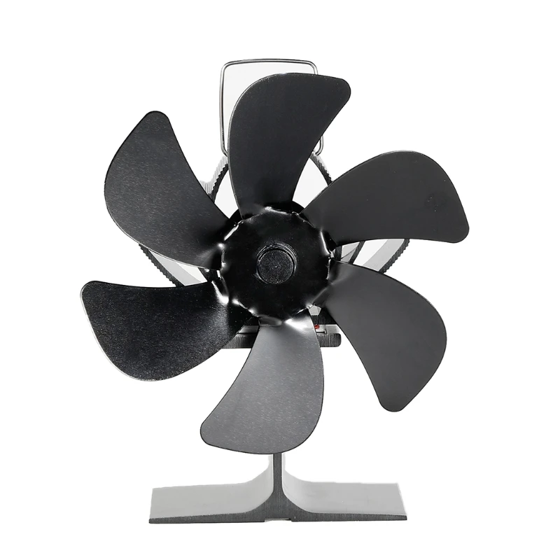 

6 Blades Heat Powered Stove Fan for Log Wood Burner Quiet Fireplace Ecofan Heat Y4QC