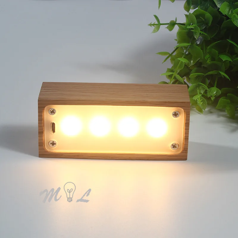 

Wood Lamp Led Night Light with Sensor Chargeable Night Lamp Minimalist Desk Lamp 2.5W Warm White Beside Lamp Dimmable Usb Lamp