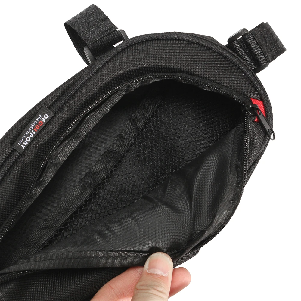 

High-Quality New Black Bicycle Bike Cycling Front Tube Triangle Bag Storage Pouch Frame Bag Bike Accessories Mochila Without Log