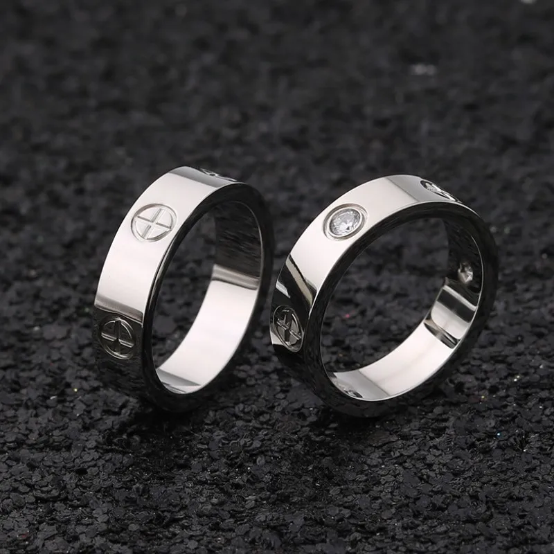 

Fashion Cross Stainless Steel Ring Zircon Stone Rose Gold Ring For Girl