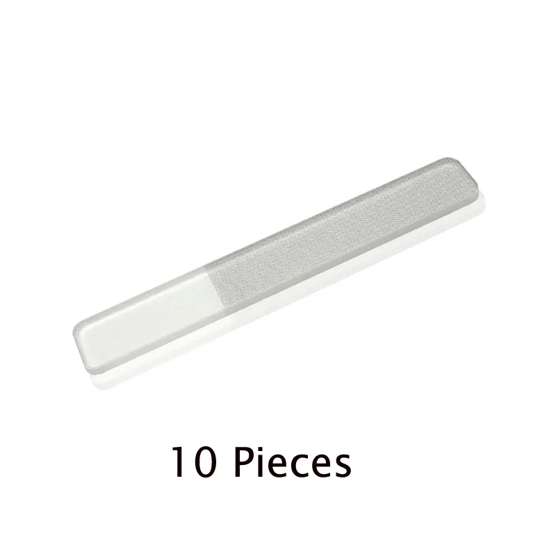 10 pieces Набор нано пилочек для ногтей с чехлом, блестящий чехол для ухода за ногтями, Маникюрный Инструмент для ногтей, Гладкий полированный косеметологический лак для ногтей - Цвет: 10 pieces