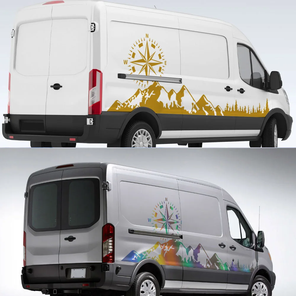 Наклейки на дверь автомобиля виниловые наклейки с компасом для жилого автодома