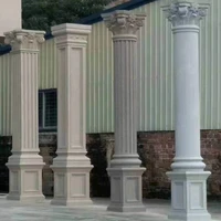 40cm15 75in grc grg abs 4 slots plain bodies simple design classic baroque square concrete gypsum roman pillar column mould